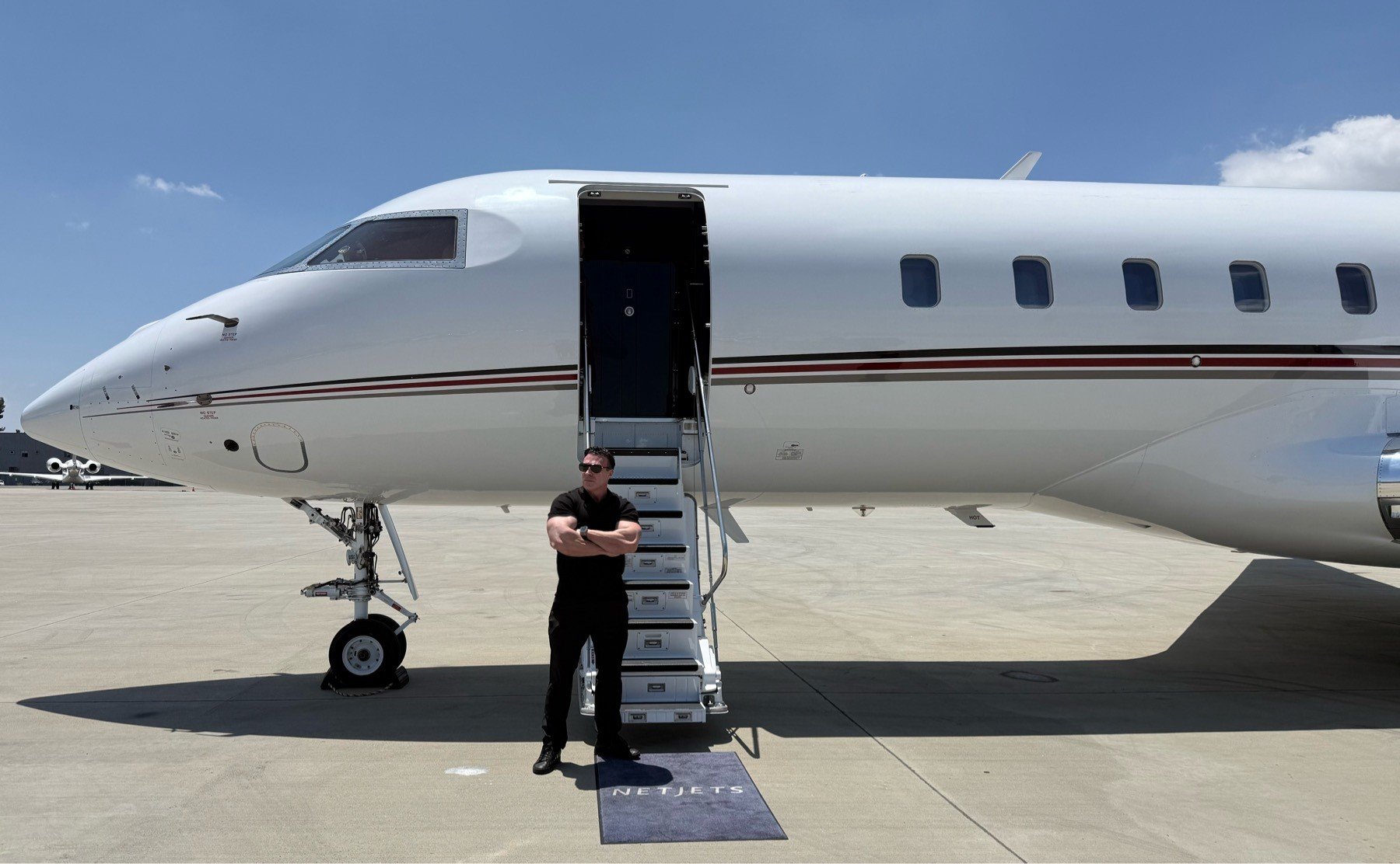 Yalaman Protection officer guarding private jet