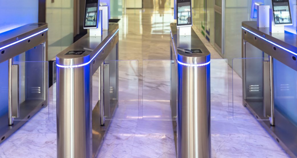 Government facility access control turnstiles