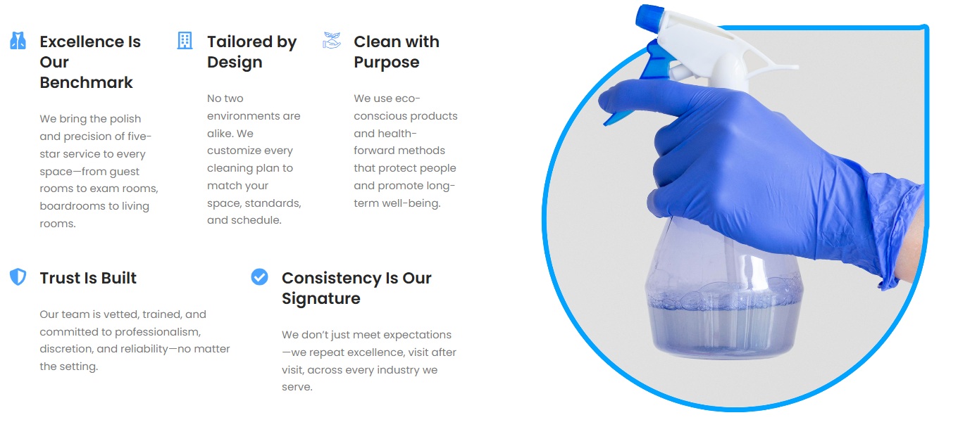 Professional cleaner with spray bottle